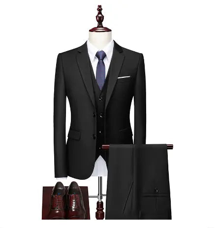 Pure Color Men's Business Suit - GLR SHOPPING