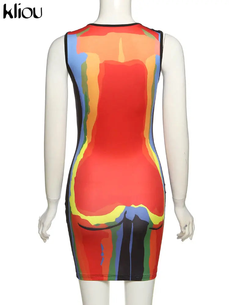Print Mini Dress - GLR SHOPPING