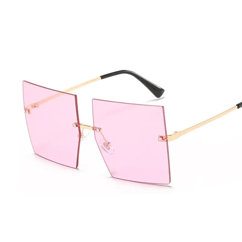 Oversized Rimless Square Sunglasses - GLR SHOPPING