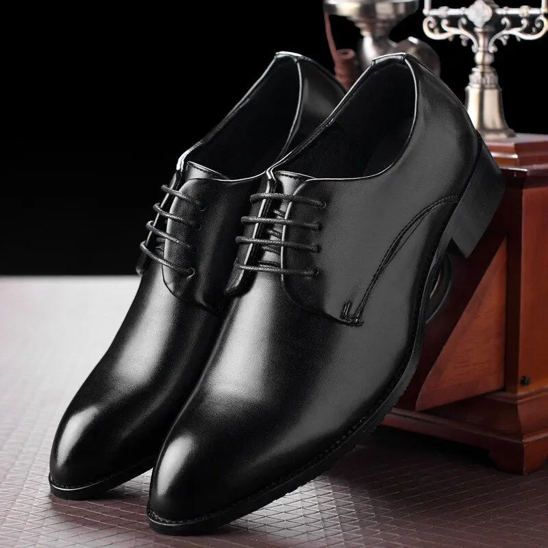 Black Leather Formal Business Shoe - GLR SHOPPING