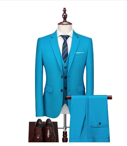 Pure Color Men's Business Suit - GLR SHOPPING