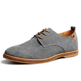 Suede Oxfords Men Leather Shoes - GLR SHOPPING