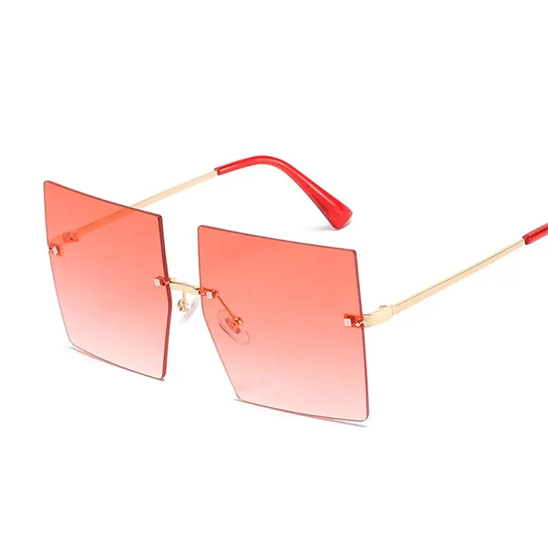 Oversized Rimless Square Sunglasses - GLR SHOPPING