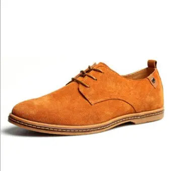 Suede Oxfords Men Leather Shoes - GLR SHOPPING