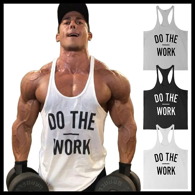 Men Muscle Gyms Workout Tank Tops Bodybuilding Y Back Sleeveless Vest Stringer Singlets Shirt Musclewear - GLR SHOPPING
