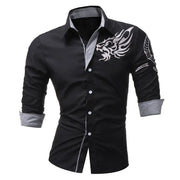 Men'S Long-Sleeved Dress Shirt Dragons - GLR SHOPPING