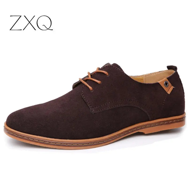Suede Oxfords Men Leather Shoes - GLR SHOPPING