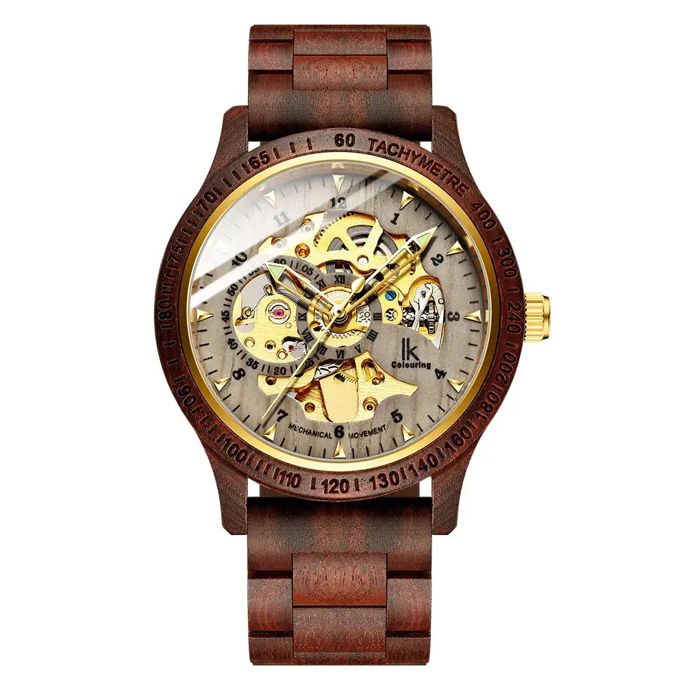 Classic Wooden Men's Mechanical Watch - GLR SHOPPING