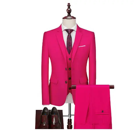 Pure Color Men's Business Suit - GLR SHOPPING