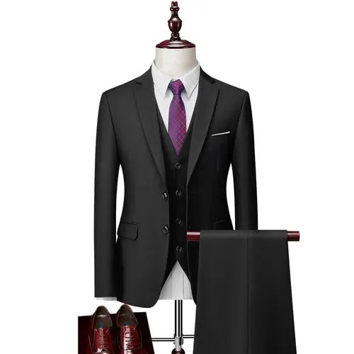 Pure Color Men's Business Suit - GLR SHOPPING