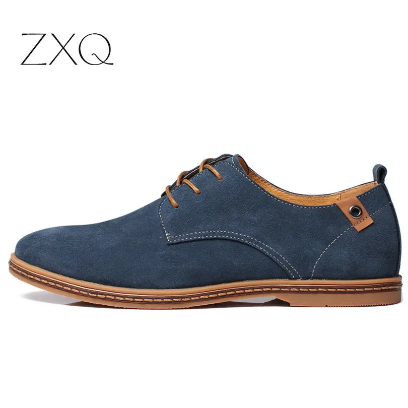 Suede Oxfords Men Leather Shoes - GLR SHOPPING