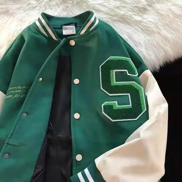 Quilted Embroidered Baseball Jacket - GLR SHOPPING