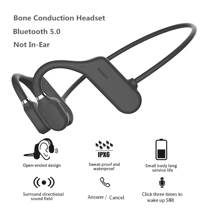 Bone Conduction Waterproof Bluetooth Headphones - GLR SHOPPING