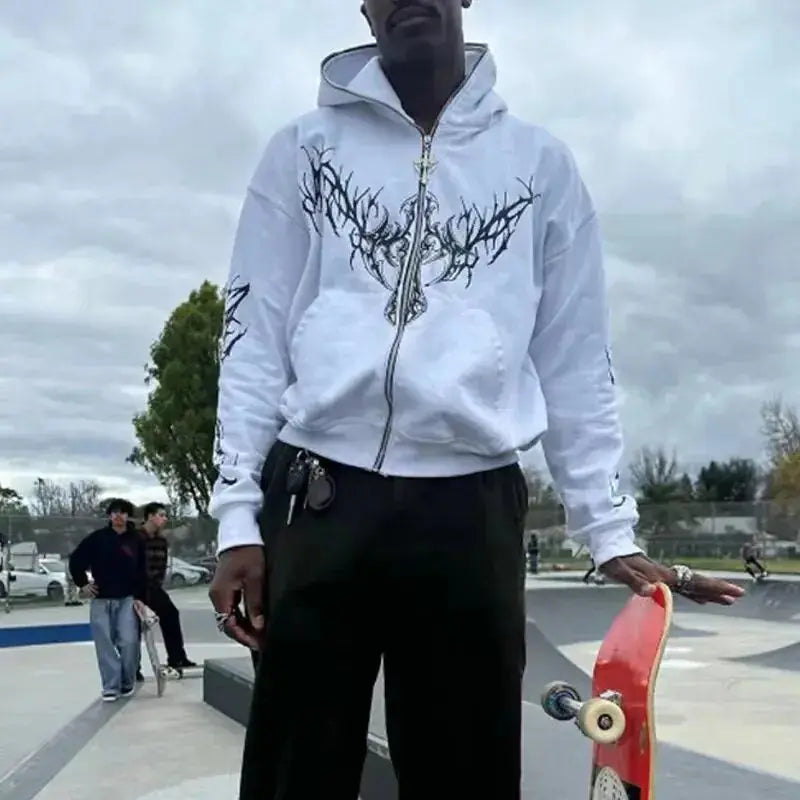 Gothic Clothing Trend Zipper Hoodies - GLR SHOPPING