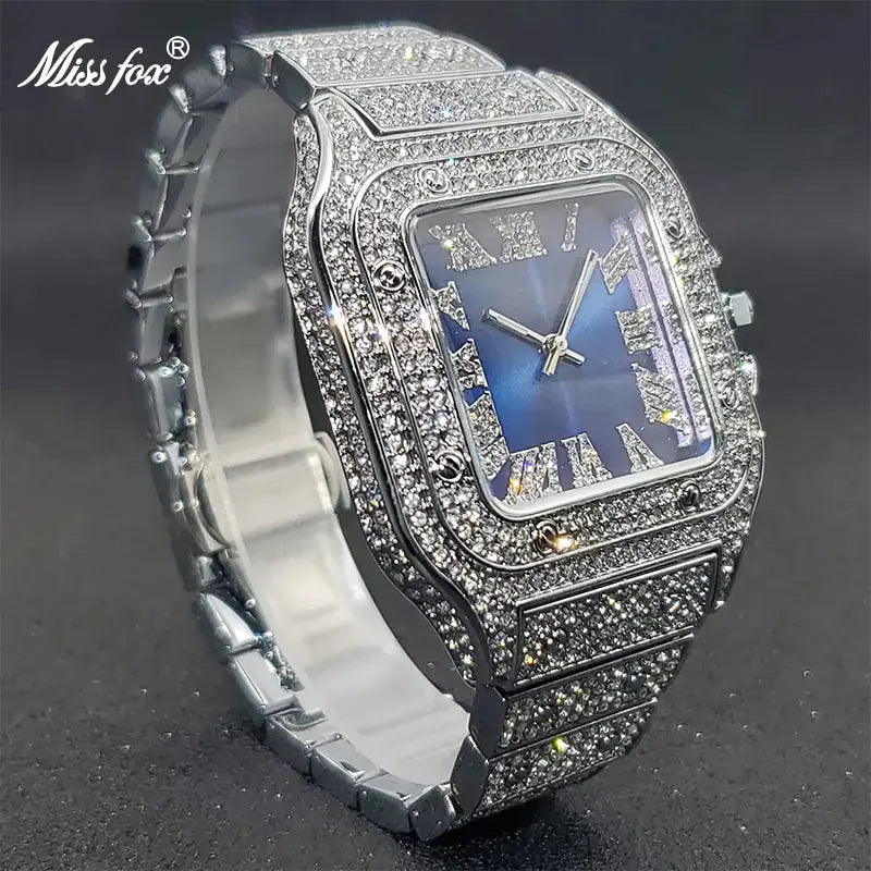 Ice Out Diamond Square Watch - GLR SHOPPING