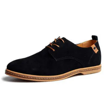 Suede Oxfords Men Leather Shoes - GLR SHOPPING