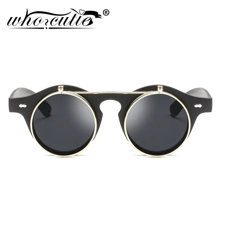 Round Flip Up Sunglasses - GLR SHOPPING
