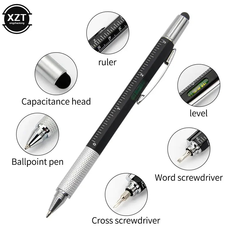 7 In1 Multifunction Ballpoint Pen With Modern Handheld Tool Measure - GLR SHOPPING