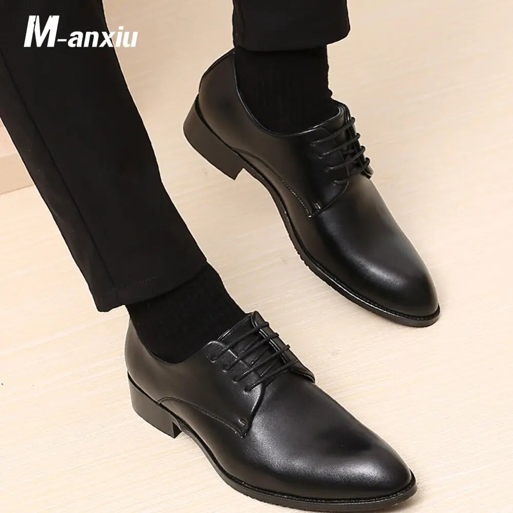 Black Leather Formal Business Shoe - GLR SHOPPING