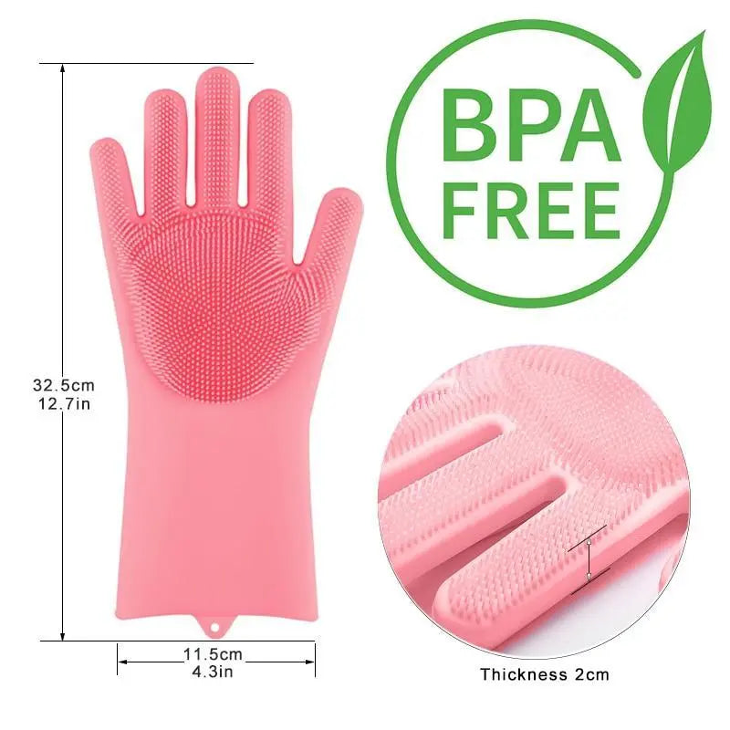 Multifunction Magic Silicone Dish Washing Gloves Home Essentials-7