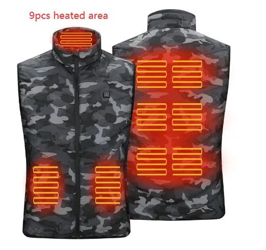 Camouflage Heating Vest - GLR SHOPPING