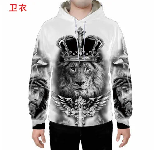 Lion - White Tiger Hoodies - GLR SHOPPING