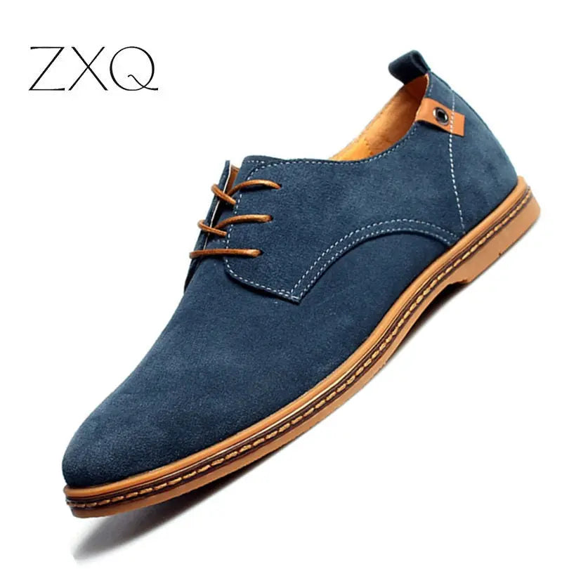 Suede Oxfords Men Leather Shoes - GLR SHOPPING