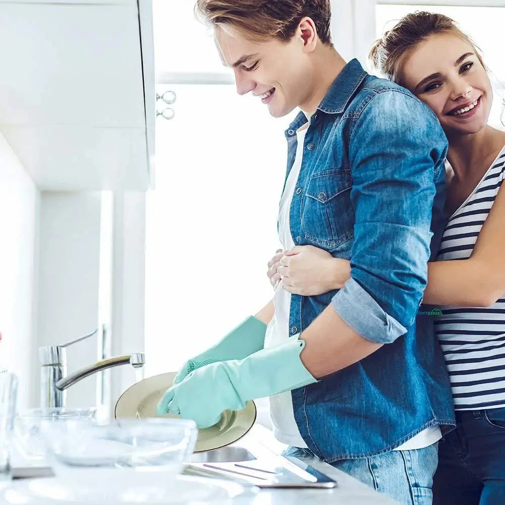 Multifunction Magic Silicone Dish Washing Gloves Home Essentials-7