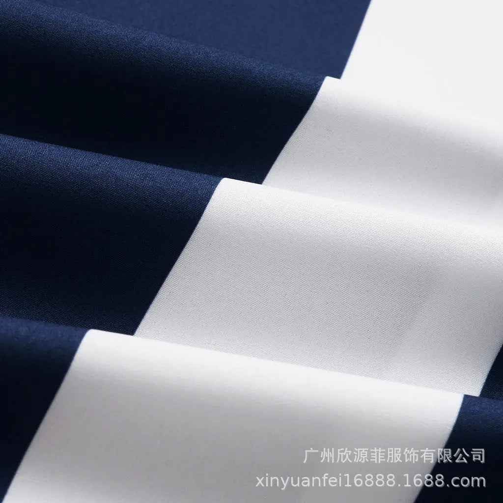 Wide Stripe Lane Print Shirts - GLR SHOPPING