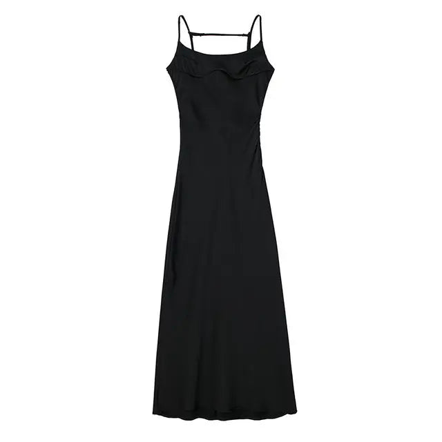 Satin Sleeveless Dress - GLR SHOPPING