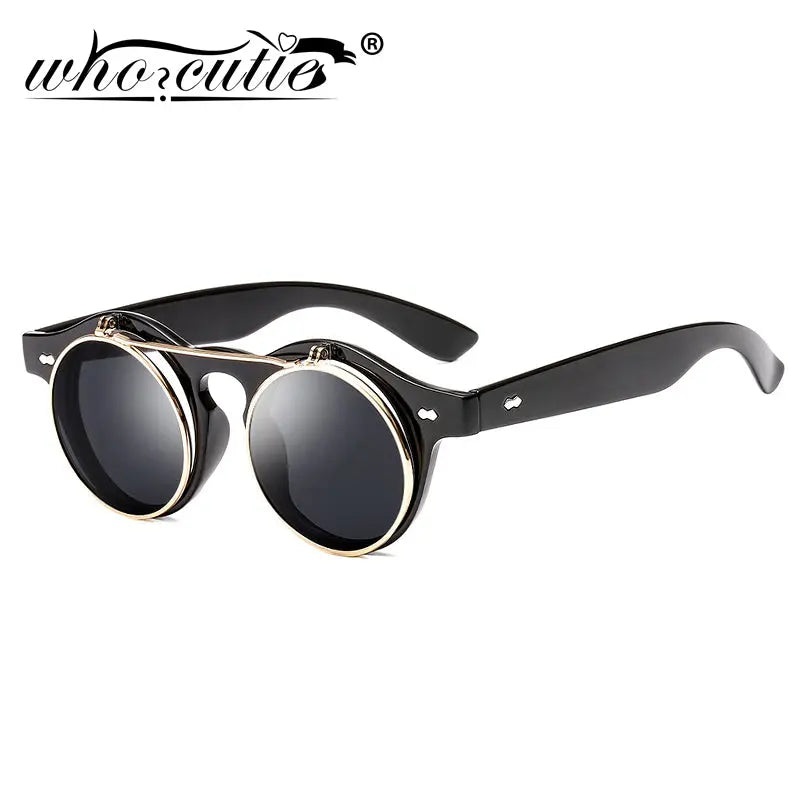 Round Flip Up Sunglasses - GLR SHOPPING