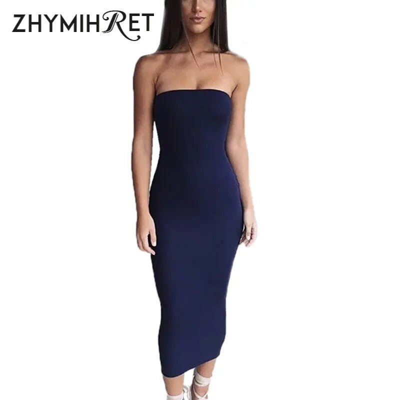 Strapless Long Elegant Dress - GLR SHOPPING