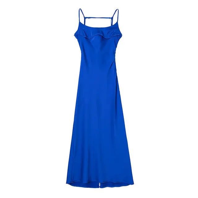 Satin Sleeveless Dress - GLR SHOPPING