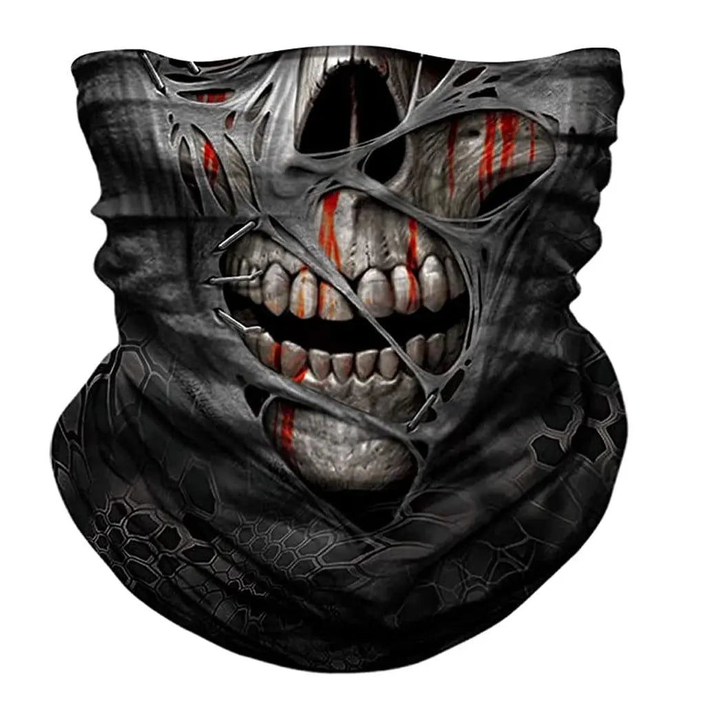3d Seamless Neck Bandana Horror Demon Vampire Skull Facemask Mask Headband Headwear Headscarf Bicycle Zombie Scarf  Bandanas - GLR SHOPPING