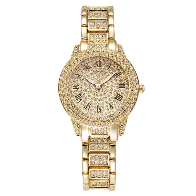 Diamond Crystals Watch and Bracelet Set - GLR SHOPPING