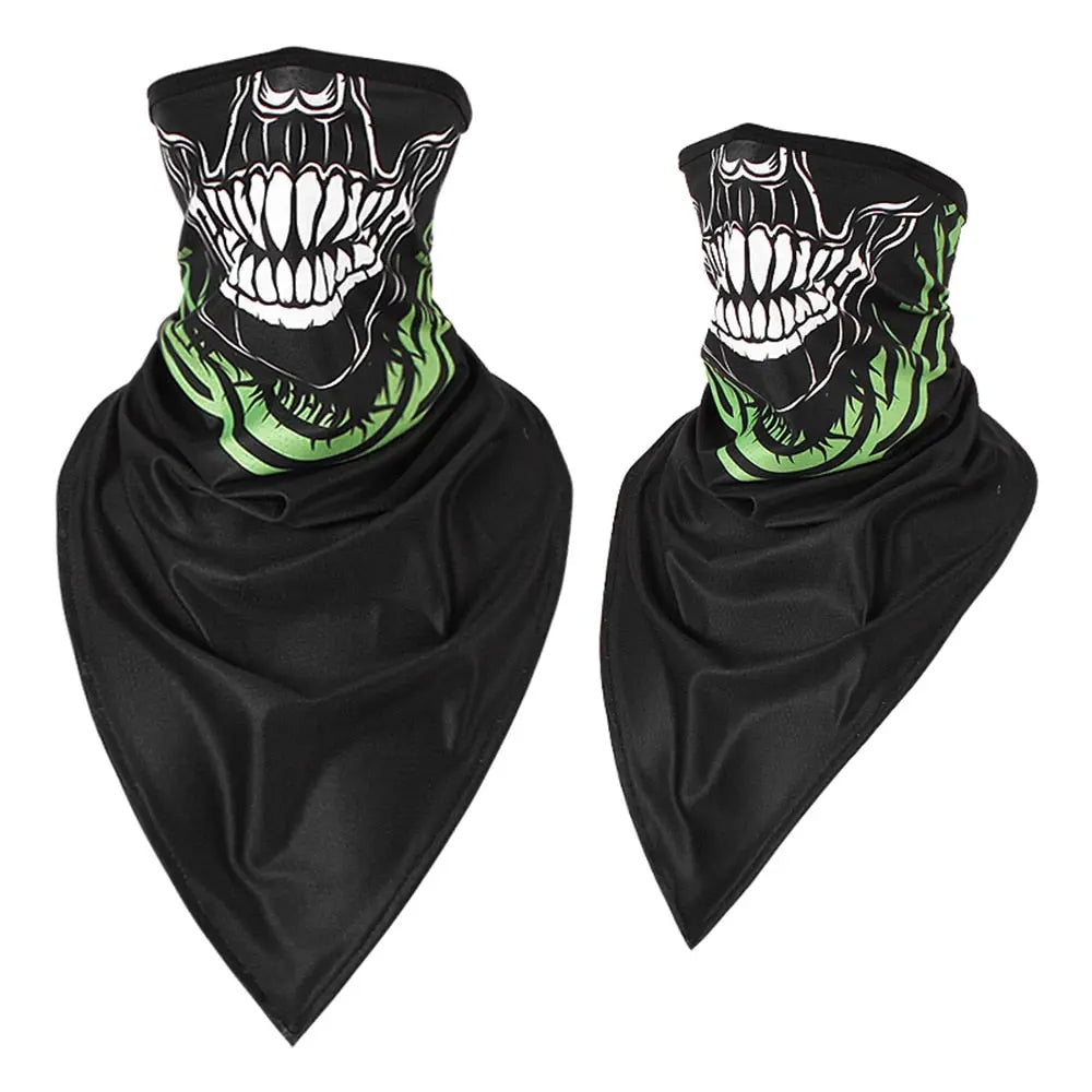 Men Girl Breathable Sport Red Skull Bandana Scary Face Ski Triangle Scarf Fishing Hiking Running Neck Gaiter Cover Headband Thin - GLR SHOPPING