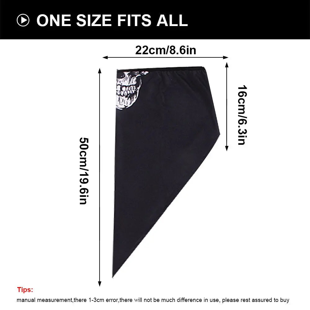 Men Girl Breathable Sport Red Skull Bandana Scary Face Ski Triangle Scarf Fishing Hiking Running Neck Gaiter Cover Headband Thin - GLR SHOPPING