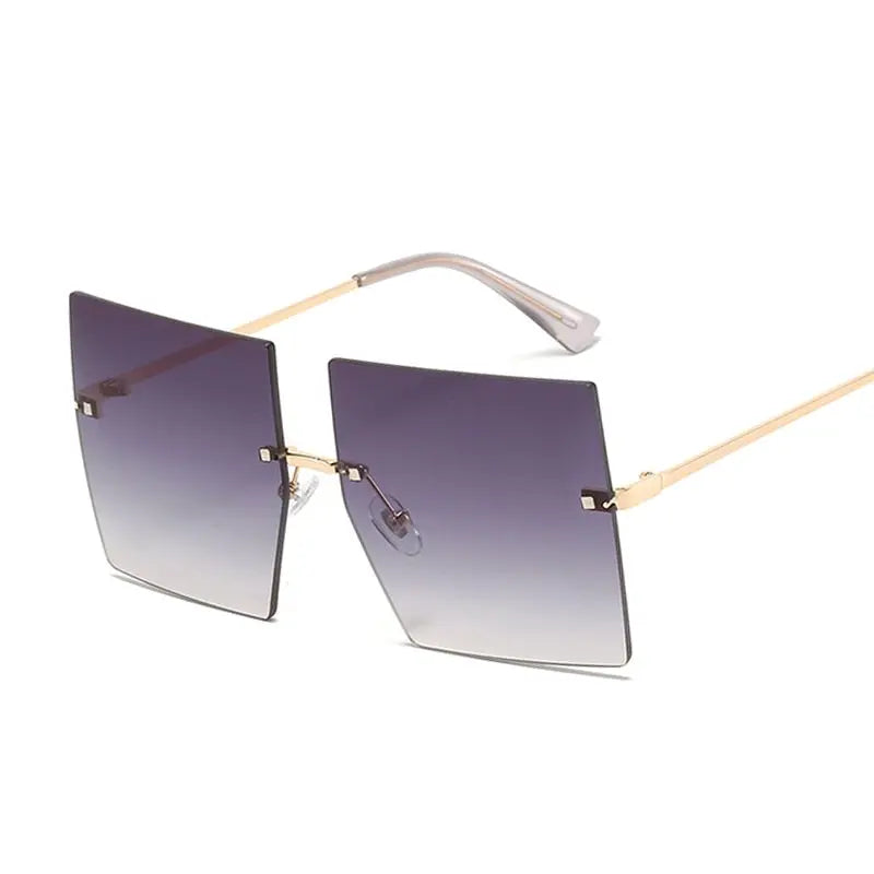 Oversized Rimless Square Sunglasses - GLR SHOPPING