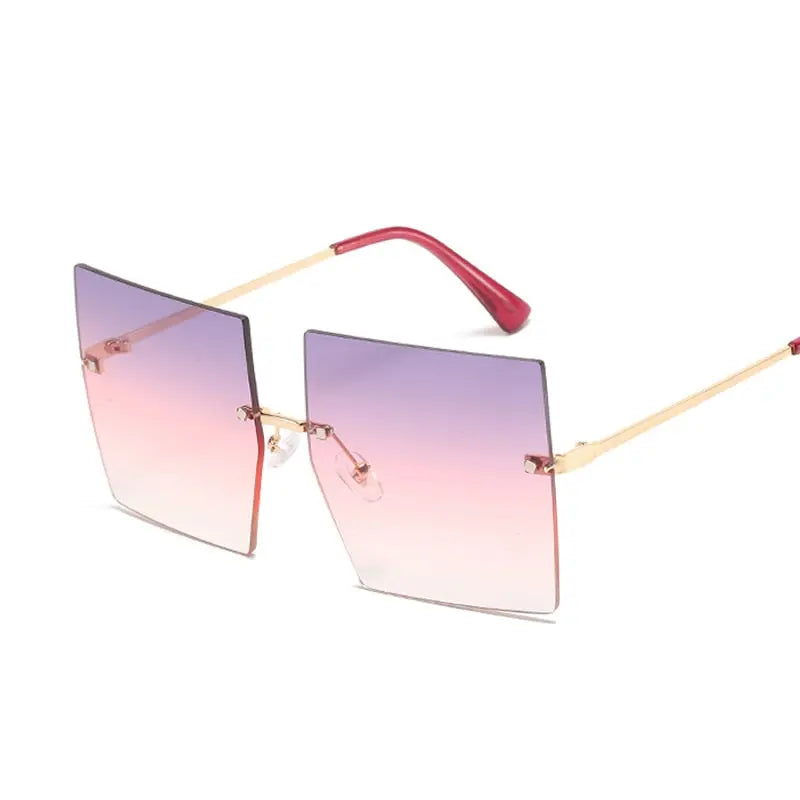 Oversized Rimless Square Sunglasses - GLR SHOPPING