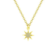 Fashion Paved CZ Stone North Star Necklace Crystal - GLR SHOPPING