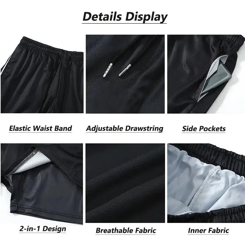 2 in-1 Compression Shorts for Men - GLR SHOPPING