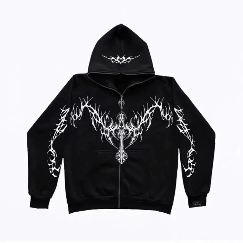Gothic Clothing Trend Zipper Hoodies - GLR SHOPPING