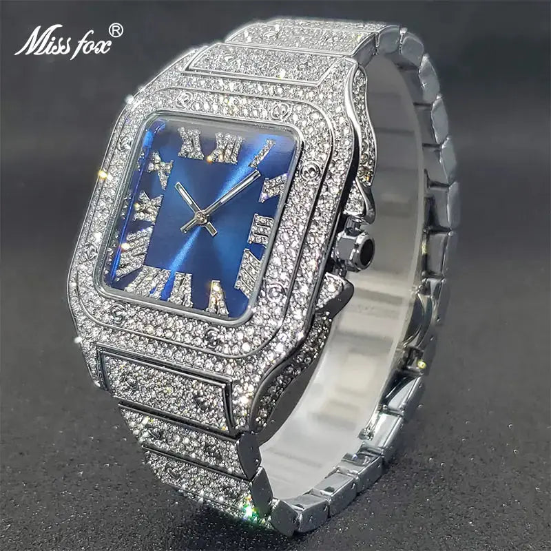 Ice Out Diamond Square Watch - GLR SHOPPING