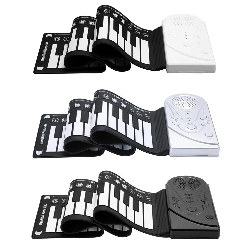 Portable 49 Key Flexible Silicone Roll Up Piano Folding Electronic - GLR SHOPPING