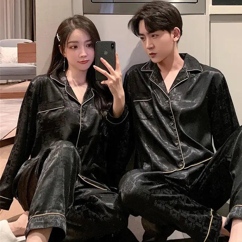 Couple Luxury Silk Pajamas Sets - GLR SHOPPING