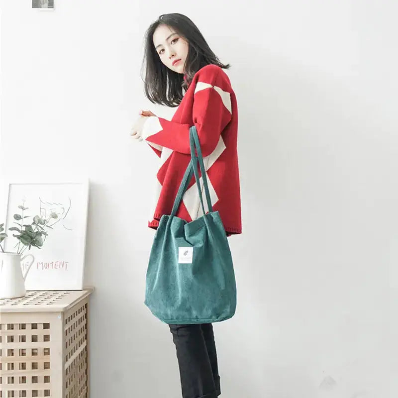 Women Corduroy Canvas Shoulder Bags - GLR SHOPPING
