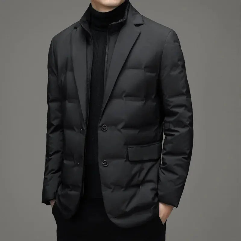 Men's Winter Fake Two-piece Warm Blazer - GLR SHOPPING