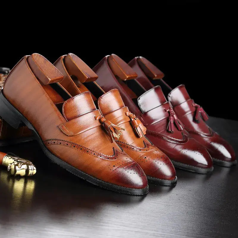 Classic Leather Tassel Loafers - GLR SHOPPING