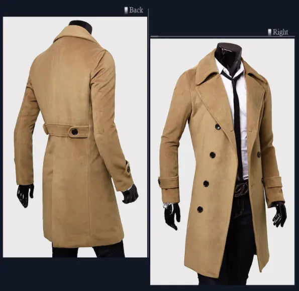 Men's Long Trench Coat - GLR SHOPPING