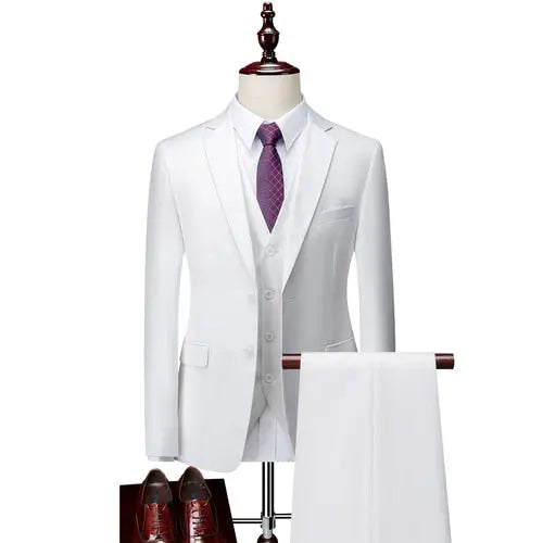 Pure Color Men's Business Suit - GLR SHOPPING